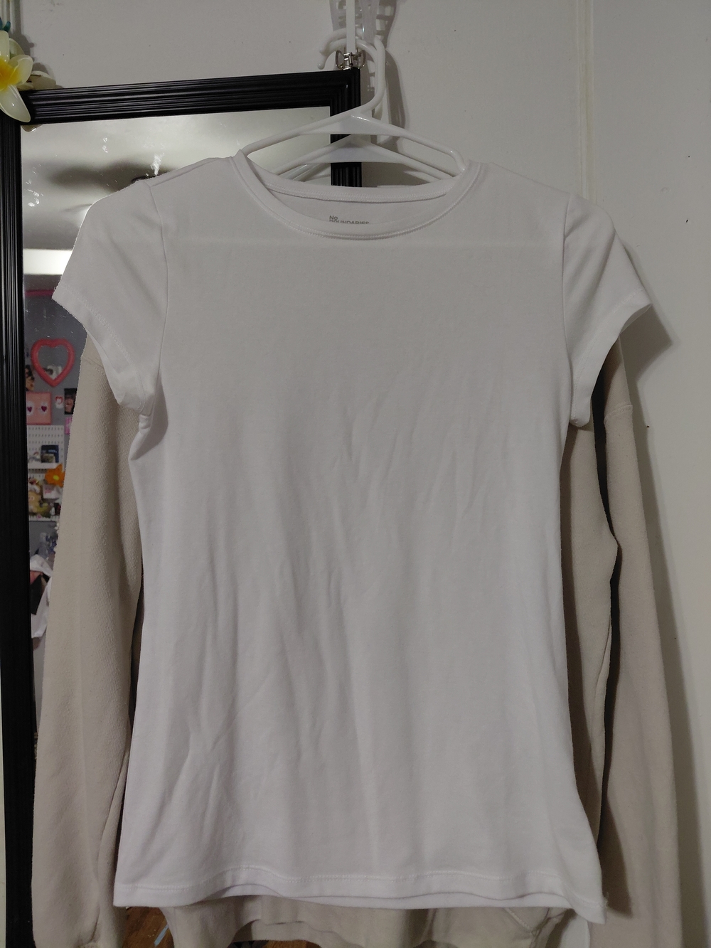 No Boundaries Women’s Short Sleeve Crew Tee in White